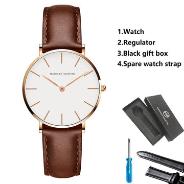 New Arrival Minimalist Style Ultra Thin Dial Elegant Ladies Watch Leather Strap Women's Dress Wristwatches